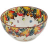 Polish Pottery Bowl 6&quot; Autumn Wind UNIKAT