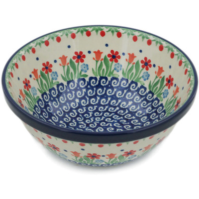 Polish Pottery Bowl 6&quot; Babcia&#039;s Garden