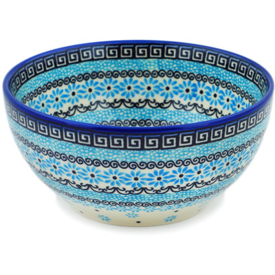 Polish Pottery Bowl 6&quot; Baby Blues UNIKAT