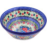Polish Pottery Bowl 6&quot; Basket Of Beauty UNIKAT