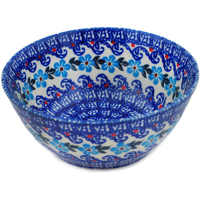 Polish Pottery Bowl 6&quot; Beach At Sunset UNIKAT