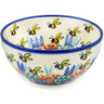 Polish Pottery Bowl 6&quot; Bee Fun UNIKAT