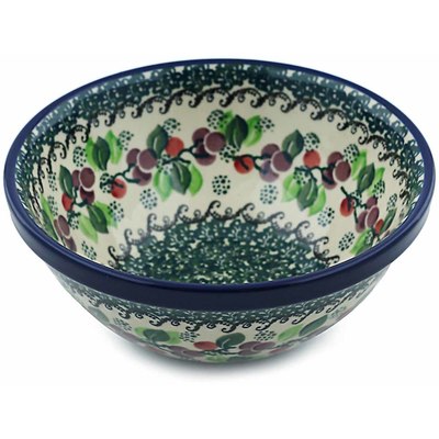 Polish Pottery Bowl 6&quot; Berry Garland