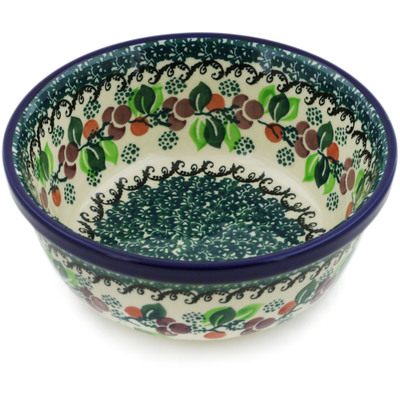 Polish Pottery Bowl 6&quot; Berry Garland