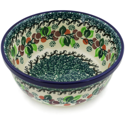 Polish Pottery Bowl 6&quot; Berry Garland