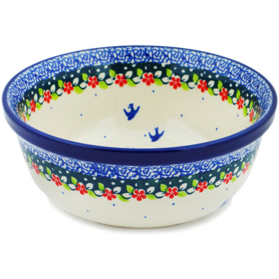 Polish Pottery Bowl 6&quot; Bird Prince