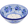 Polish Pottery Bowl 6&quot; Black And Blue Beauty UNIKAT
