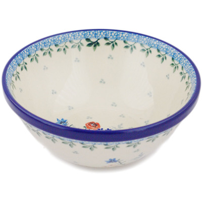 Polish Pottery Bowl 6" Bloom And Vine
