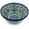 Polish Pottery Bowl 6&quot; Blue April Showers