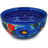 Polish Pottery Bowl 6&quot; Blue As Your Eyes UNIKAT