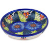 Polish Pottery Bowl 6&quot; Blue Bouquet UNIKAT