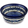 Polish Pottery Bowl 6&quot; Blue Bud Sea