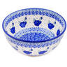 Polish Pottery Bowl 6&quot; Blue Chicken