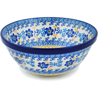 Polish Pottery Bowl 6&quot; Blue Daydreaming