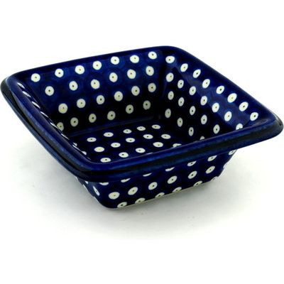 Polish Pottery Bowl 6&quot; Blue Eyes