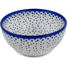 Polish Pottery Bowl 6&quot; Blue Fantasy UNIKAT