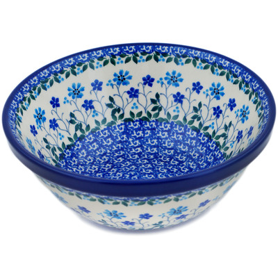 Polish Pottery Bowl 6&quot; Blue Fascination