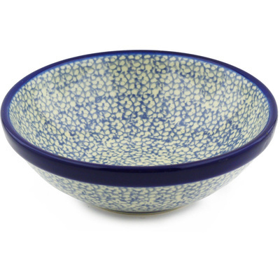 Polish Pottery Bowl 6&quot; Blue Frenzy