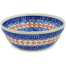 Polish Pottery Bowl 6&quot; Blue Heart