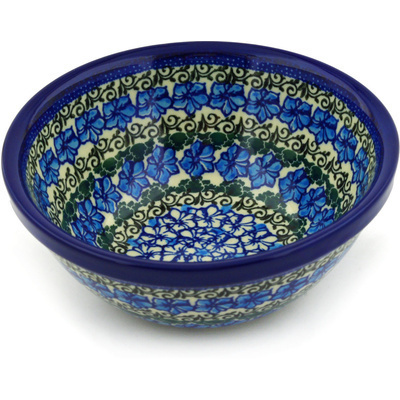 Polish Pottery Bowl 6&quot; Blue Lagoon