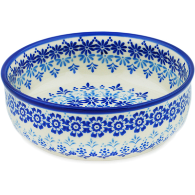 Polish Pottery Bowl 6&quot; Blue Magnificence