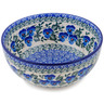 Polish Pottery Bowl 6&quot; Blue Pansy
