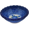 Polish Pottery Bowl 6&quot; Blue Poppies