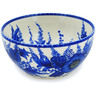 Polish Pottery Bowl 6&quot; Blue Poppy Dream