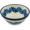 Polish Pottery Bowl 6&quot; Blue Rose