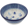 Polish Pottery Bowl 6&quot; Blue Town