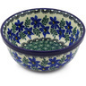 Polish Pottery Bowl 6&quot; Blue Violets