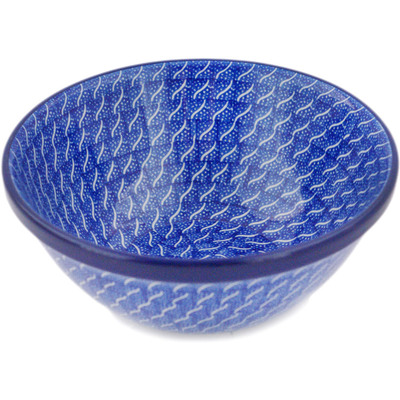 Polish Pottery Bowl 6" Blue Whisper