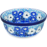 Polish Pottery Bowl 6&quot; Blue Wildflower Meadow UNIKAT