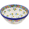 Polish Pottery Bowl 6&quot; Blueberry Season UNIKAT