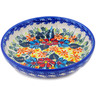 Polish Pottery Bowl 6&quot; Bold Poppies UNIKAT