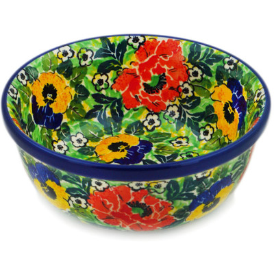 Polish Pottery Bowl 6&quot; Breathtaking UNIKAT