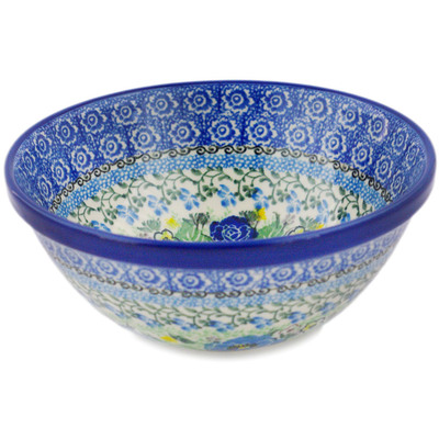 Polish Pottery Bowl 6&quot; Bright Petals UNIKAT
