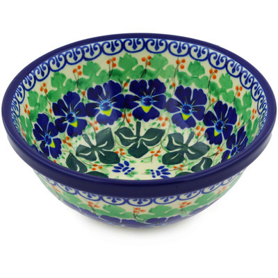 Polish Pottery Bowl 6&quot; Brilliant Ivy UNIKAT