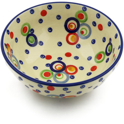 Polish Pottery Bowl 6" Bubble Machine UNIKAT