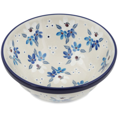 Polish Pottery Bowl 6&quot; Bunches Of Beauty UNIKAT