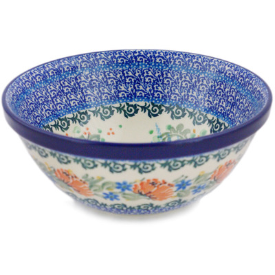 Polish Pottery Bowl 6&quot; Butterfly Delight UNIKAT