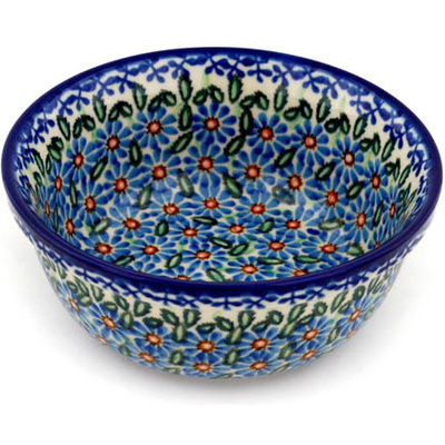Polish Pottery Bowl 6&quot; Cactus UNIKAT