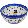 Polish Pottery Bowl 6&quot; Cat In A Box