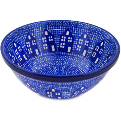 Polish Pottery Bowl 6&quot; City At Night UNIKAT