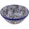 Polish Pottery Bowl 6&quot; Classic Black And White UNIKAT