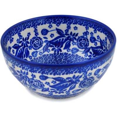 Polish Pottery Bowl 6&quot; Cobalt Dreams