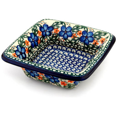 Polish Pottery Bowl 6&quot; Cobblestone Garden