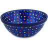 Polish Pottery Bowl 6&quot; Colorful Star Show UNIKAT