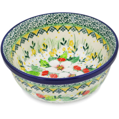 Polish Pottery Bowl 6&quot; Country Boutique UNIKAT