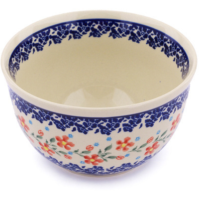 Polish Pottery Bowl 6&quot; Country Garden